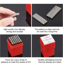 Resim 36 Parça Sayı ve Harf Damga Seti, 5mm A-Z ve 0-9 Alfabe Numarası Damga Aracı 5mm 