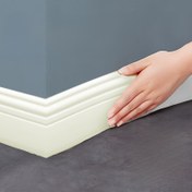 Resim 1 adet Modern Kendinden Yapışkanlı Zemin Çizgisi, 9.8x200cm, Mat Bitiş, Yapıştır & Yapış Esnek Taban Süsü, Ev Dekoru için Yeniden Kullanılabilir Duvar Kenarlığı, Ahşap Yüzey, Şık Tarz, Tek Kullanımlık, Zemin Çizgisi 