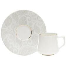 Resim Evaliza Paisley Gold 6 Kişilik Kahve Fincan Takımı 80 ml 
