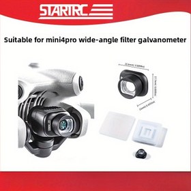 Resim STARTRC DJI Mini 4Pro Drone Gimbal Aksesuarları için Geniş Açılı Filtre, Hava Fotoğrafçılığına İyilik Getirir 