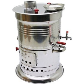 Resim ÖZ-EL ZHT5441 5 L Çift Musluk Piknik Semaveri Inox 