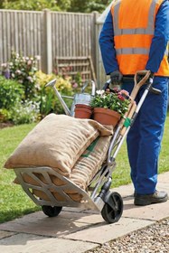 Resim LOAS 220 KG Kapasiteli Çift Yönlü Katlanabilir Paket Taşıma Arabası - Profesyonel El Arabası - LSKTA220 