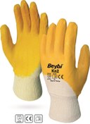 Resim Skygo Beybi KN2 No:9 Sarı Nitril Pamuk Eldiven 