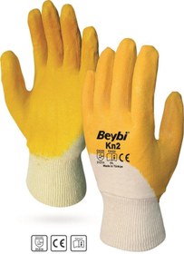 Resim Skygo Beybi KN2 No:9 Sarı Nitril Pamuk Eldiven 