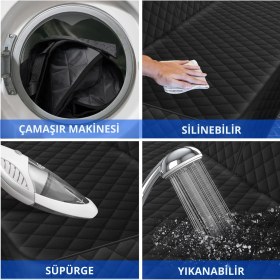 Resim Hasby Araç Arka Koltuk Çocuk Bebek Örtüsü Araba Koltuk Örtüsü Sıvı Geçirmez Oto Koltuk Kılıfı 140X120 cm 