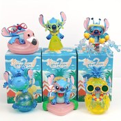 Resim 1 Adet Stitch Yaz Karnaval Serisi Gizemli Kutu Koleksiyon Figürü - Tropikal Plaj Temalı Ananas & Palmiye Dekoru, Canlı Karışık Renkler, Ev/Araç/Masa Süsü, Mükemmel Doğum Günü Noel Paskalya Hediyesi, Şenlikli Tasarım, Parlak Yüzey, Yüksek Kalite Heykelce, Tatil Alışverişi İçin 