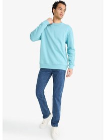 Resim Defacto Boxy Fit Bisiklet Yaka Baskılı Sweatshirt X8282az25augn203 Yeşil 