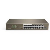Resim IP-COM F1118P-16-150W 16 PORT 10/100+2X1GB SFP/1XRJ45 COMBO 150W POE RACKMOUNT SWITCH 