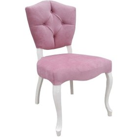 Resim Sandalye Kelebek Kapitone Model Kayın Torna Lükens Aslan Parlak Lake Boya Babyface Kumaş 1 Adet El Yapım 