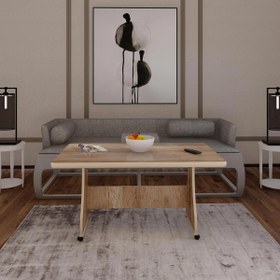 Resim ELİUSTA TEKERLEKLİ MDF YEMEK MASASI 