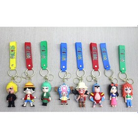 Resim One Piece Karışık Karakterler Silikon Anahtarlık 