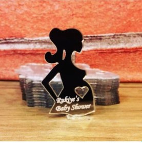 Resim Isme Özel Hamile Kadın Magnet, Kişiye Özel Babyshower 