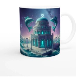 Resim Balık Burcu Baskılı Kahve Kupası - Burçlar Krallığı Şatosu Vs2 