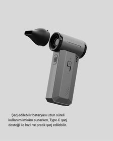 Resim Belirtilmemiş 130000 Rpm Çok Fonksiyonlu Şarjlı Hava Üfleme Ve Vakum Temizlik Cihazı 