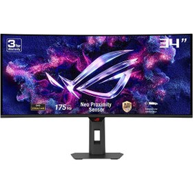 Resim Asus ROG Strix OLED XG34WCDG 34" 175Hz 0.03ms UWQHD Adaptive Sync QD-OLED Kavisli Gaming Monitör 