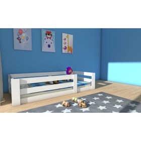 Resim ETMERMO Mdf Montessori Karyola Beyaz Eymo 1 Mdf - 90x190 Yatak Uyumlu 