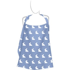 Resim Müslin Bebek Emzirme Önlüğü - Mono Lapin Royal Blue 