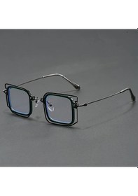 Resim Willowhaven Yeşil Çay Renkli Retro Metal Kare Gözlük - Aşırı Boyutta İş Günlük Parti 12+ 