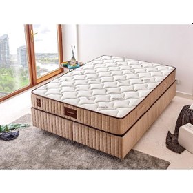 Resim Nironyatak Niron Bamboo Yatak 140X190 Çift Kişilik Doğal Bambu Kumaş Tam Ort 