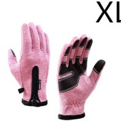 Resim Willowhaven Pembe Xl Kışlık Koşu Eldiveni, Dokunmatik Polyester Örgü Erkek Kadın Yürüyüş Bisiklet 