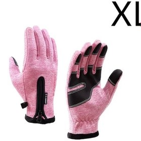 Resim Willowhaven Pembe Xl Kışlık Koşu Eldiveni, Dokunmatik Polyester Örgü Erkek Kadın Yürüyüş Bisiklet 