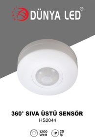 Resim Hs.2044 360° Sıva Üstü Sensör Algılama Mesafesi 3-8 Metre 