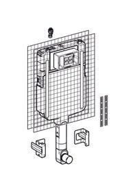 Resim Geberit Alpha Gömme Rezervuar Alaturka 8 Cm 109.175.00.1 