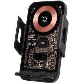 Resim Cordial Siyah 15w Manyetik Araç Şarj Cihazı Samsung Galaxy S24 S23 S22 Ultra A54 A52 Uyumlu 