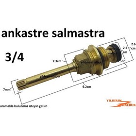 Resim Ankastre Taharat 3/4 Yarım Parmak Salmastra Musluğu İçi Taharet M 