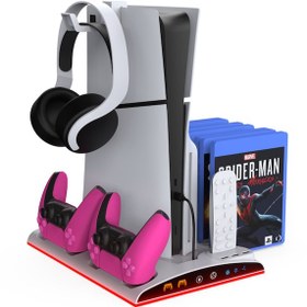 Resim Tp5-3570 Ps5 Soğutucu Organizatör 2 Fanlı Stand Kol Şarj Edici St 