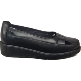 Resim Napa Shoes Kadın Hakiki Deri Sıkıştırılmış Köpük Taban Rahat Ultra Hafif Günlük Dolgu Topuk Ayakkabı NAPA-3000 