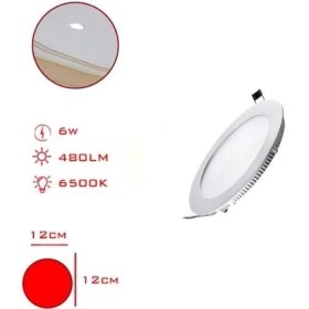 Resim Leva LED Panel Yuvarlak Slim Sıva Altı 6 W Beyaz Isık 12 cm LV-3090 / 6 