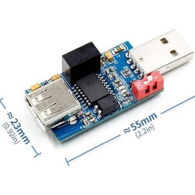 Resim Adum3160 Usb Izolatör Modül Usb Port Koruyucu Usb2.0 2500v 