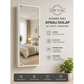 Resim Yc dekoe Aynalı Takı Dolabı Demonte 