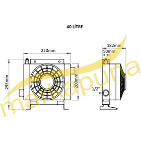 Resim Mar 40 Litre Fanlı Hidrolik Ideal 15-20 Yağ Soğutucu Radyat - 547755377 