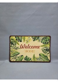 Resim Hijyenik Kıvırcık Paspas 40x60 Cm - Islaklık Emici Kapı Önü Paspası Ekru 