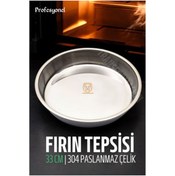Resim minenka Çelik Fırın Tepsisi 33 cm 304 Paslanmaz Çelik - Ckg5122-6769 