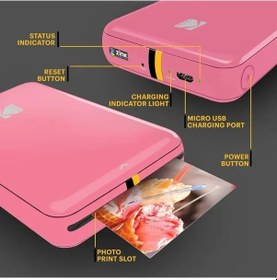 Resim Kodak Step Anında Renkli Fotoğraf Yazıcısı Pembe Printer Siyah 