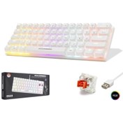 Resim HADRON G508R Kablolu Oyuncu Mini Klavye Mekanik Red Switch Rgb Q Beyaz 