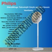 Resim Philips 2000 Serisi SilentWings Teknolojili Güçlü ve Ultra Sessiz Vantilatör, 