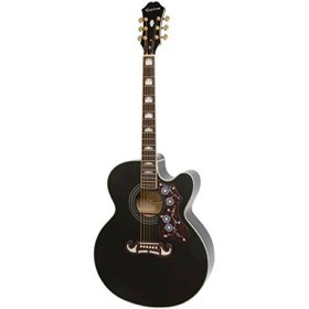 Resim Epiphone EJ-200 CE Gold Siyah Elektro Akustik Gitar 
