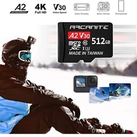 Resim Arcanite Arcanıte 512 GB Microsdxc Hafıza Kartı Adaptörlü - A2, Uhs-I U3, V30, 4k, C10, Mikro Sd - AKV30A2512 