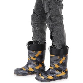 Resim Kiko Kids Savana Su Geçirmez Erkek Çocuk Yağmur Çizmesi Sarı - Siyah Sarı - Siyah 
