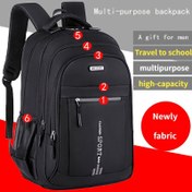 Resim Uniseks Büyük Kapasiteli İş Seyahat Sırt Çantası - Dayanıklı Naylon, Ayarlanabilir Askılar, Laptop Bölmesi, Okul ve İş için Çok Amaçlı Tasarım, Siyah, Çok Fonksiyonlu Sırt Çantası | Düzenli Saklama Çantası | Yüksek Kapasiteli Sırt Çantası 