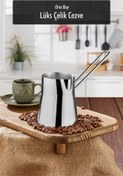 Resim ShopNova Paslanmaz Çelik 750 ml Büyük Boy Cezve ( 9 Fincan Ölçüsünde ) 