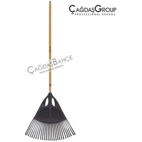 Resim Fiskars 1001584 Solid Çim Ve Yaprak Tırmığı Xl Ahşap Saplı 