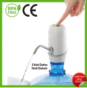 Resim Vayomy Damacana Su Pompası 8W ÇİFT Motorlu Şarjlı Otomatik Hızlı Dolum (BPA IÇERMEZ ,CE BELGELİDİR) 