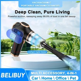 Resim USB Şarj Edilebilir Taşınabilir Elektrikli Süpürge, Kablosuz Süpürge, Ev Kullanımı İçin Uygun, Araba, Ofis, Güçlü Emiş Gücü Küçük Aletler, Ev ve Araçlar İçin Uygun 