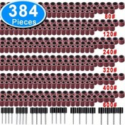 Resim 384 Parça Döner Alet Zımpara Seti, Davul Mandrelleri ile - Ev İyileştirme, Sanat Eserleri için Çok Yönlü Tırnak Taşlama & Parlatma Seti | Kolay Kurulum, Uygun 