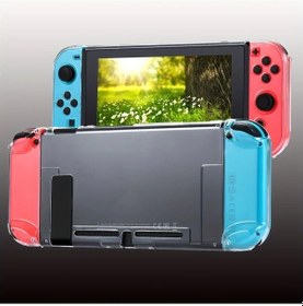 Resim Sunshine022 Nintendo Switch İçin Şeffaf Kristal Kılıf Paketi Ekran Koruyucu Ve 2 Joystick Kapağı 